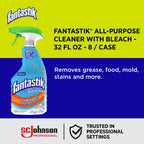 Fantastik 696716 All-Purpose Cleaner with Bleach, Fresh Clean, 32oz Trigger Bottle (Case of 8),(packaging may vary)