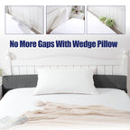 HOMBYS Wedge Pillow Headboard for Bed Gap,Foldable Bed Wedge Gap Filler King Size,Matterss Gap Filler,Multi Functional Bed Crack Pillow, Fill The Gap (0-7") Between Your Headboard and Mattress,Grey