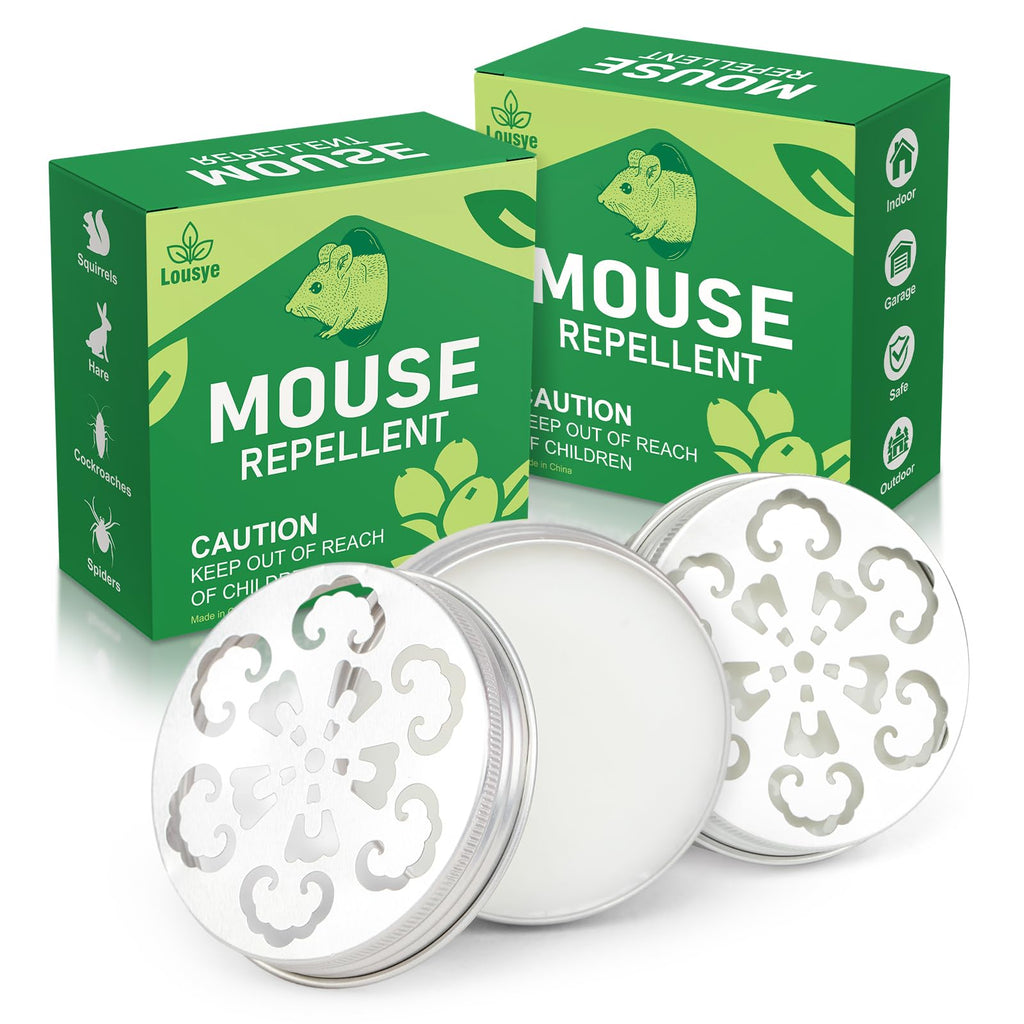 Lousye 2 Pack Rodent Repellent for Car Engines,Peppermint Oil to Repel Mice and Rats,Mouse Traps for Car Engines,House,Pest Control