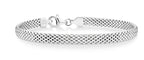 Miabella 925 Sterling Silver Italian 5mm Mesh Link Chain Bracelet for Women, Made in Italy (7.5 Inches)