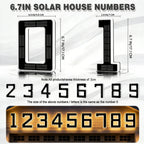ISUNMEA 6.7 Inch Solar Lighted House Numbers for Outside, Light Up Waterproof LED Address Signs for Houses, Backlit Illuminated Exterior Modern House Numbers Light (3-Black, 6.7IN)