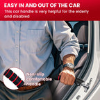 KOUNATSURI 2Pack Car Door Handle for Elderly Car Handle Assist Support Multifunction Handle for Elderly and Handicapped (Red)
