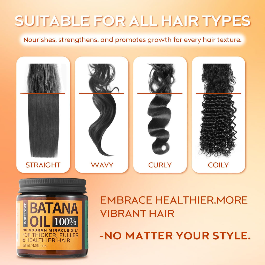 Batana Oil for Hair Growth Dr Sebi, 100% Raw Organic Batana Hair Mask from Honduras, Wild Growth Hair Oil, Scalp Oil Promotes Hair Thickness, Prevents Loss for Men & Women, 2 fl oz