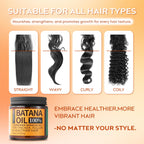 Batana Oil for Hair Growth Dr Sebi, 100% Raw Organic Batana Hair Mask from Honduras, Wild Growth Hair Oil, Scalp Oil Promotes Hair Thickness, Prevents Loss for Men & Women, 2 fl oz