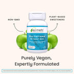 EZ Melts Multivitamin Without Iron - Daily Supplement with 18 Vitamins & Minerals - Contains Vitamin C, Folate, Biotin & More - Non-GMO & Vegan - Apple - 60 Dissolvable Tablets (30 Servings)