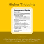 Natural Factors 3 Brains, Higher Thoughts, Support for Cognitive Health and Brain Function, Daily Dietary Supplement, 90 Softgels