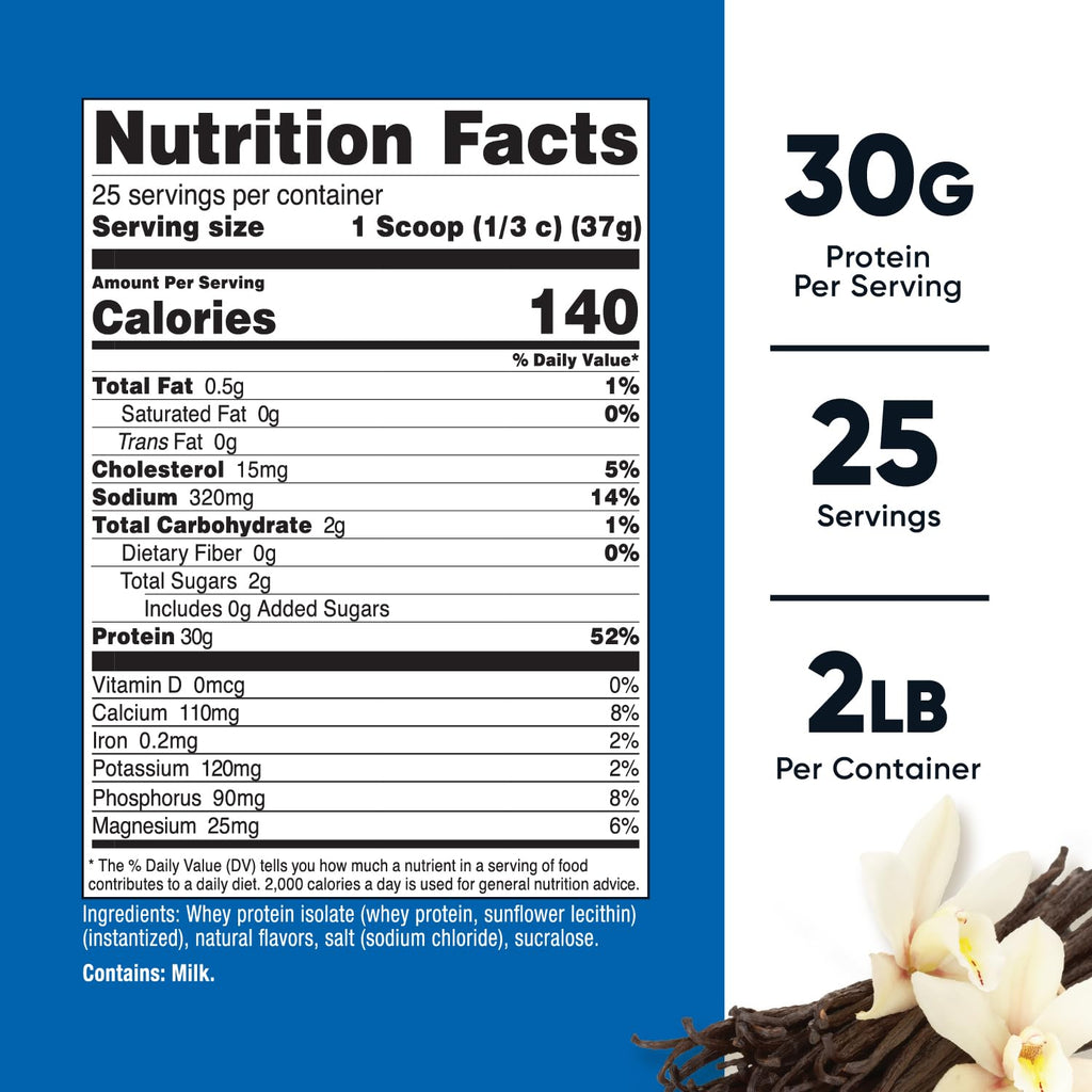Nutricost Whey Protein Isolate (Vanilla) 1LB