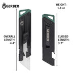 Gerber Gear EAB Utility Knife, Clips to Pocket or Keychain with Replaceable Razor Blade for Everyday Carry, EDC Gear with Box Cutter Retractable, Slim Black