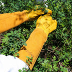 Acdyion Thorn Proof Gardening Gloves for Men & Women,yellow,Large