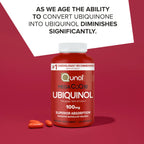 Qunol Mega Ubiquinol CoQ10 100mg, Superior Absorption, Patented Water and Fat Soluble Natural Supplement Form of Coenzyme Q10, Antioxidant for Heart Health, 240 Count Softgels, 120 Count (Pack of 2)