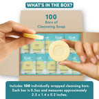 Eco Botanics Travel Size Hotel Cleansing Soap Bar 100 Count 0.5 oz Bottles Guest Amenities for Hotels Vacation Rentals & Short Term Rentals Paraben Free White Tea Scent with Aloe & Olive Oil