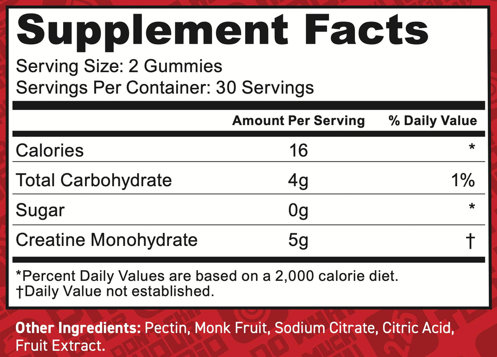 FloHydro Creatine Gummies | 5g Creatine in 2 Gummies | Zero Sugar Creatine Monohydrate | 3rd-Party Lab Tested | Clean Ingredients