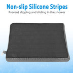Shower Seat Cushion, Shower Chair Cushion for Transfer Benches in Bathtub, Cushion for Sauna, 3D Mesh Pad with Hook, Slip-Resistant, Design for Elderly, Senior, Handicap Disabled