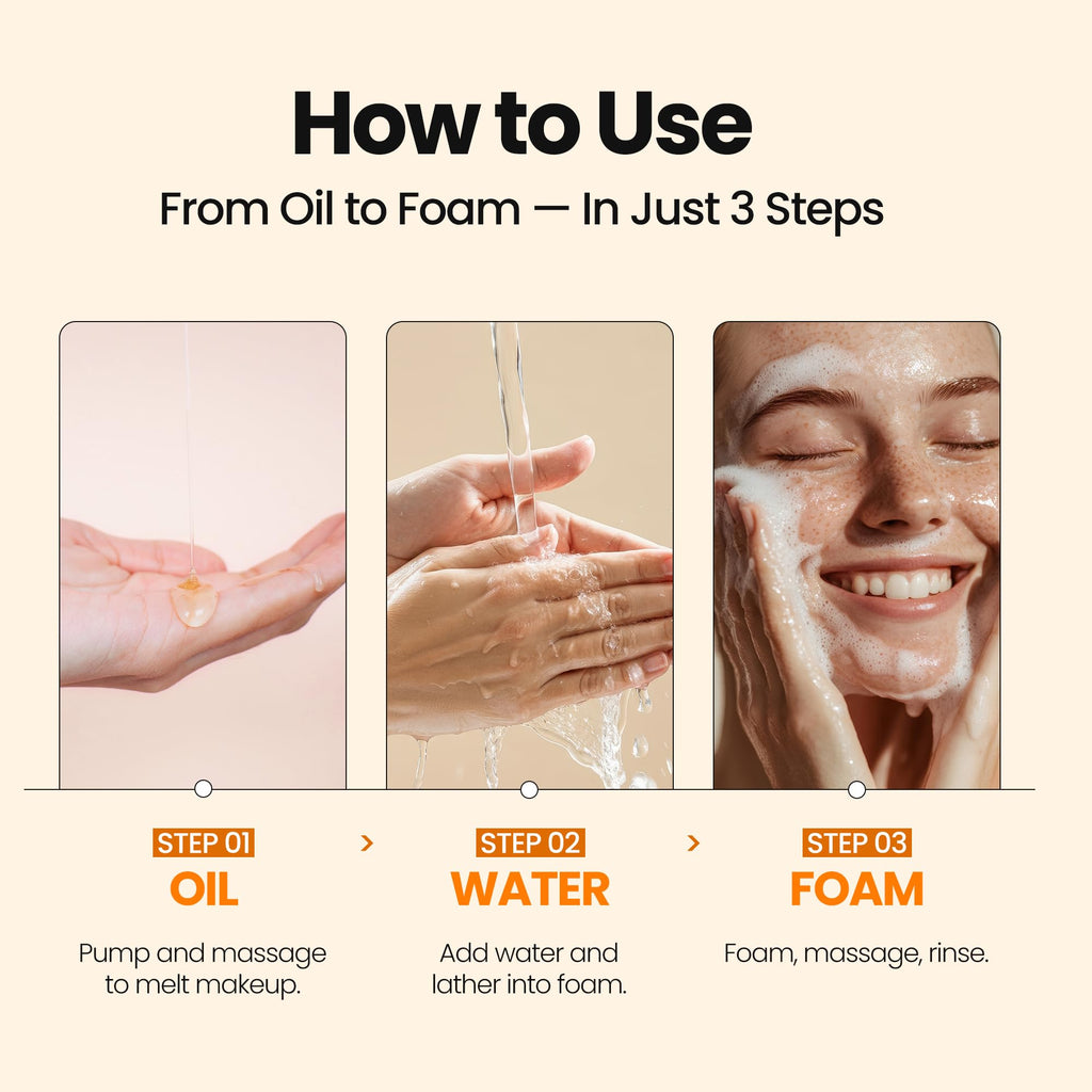 [K-Beauty] Calendula Biome Oil to Foam - All-in-One Korean Face Wash OilBased Foaming Facial Cleanser - Hydrating, Moisturizing & Soothing Makeup Deep Cleansing Oil for All Skin Types (3.88 fl oz)