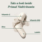 Primal Harvest Primal Multivitamin - Daily Multi-Vitamin Supplement with 21 Essential Vitamins & Minerals for Women & Men - Vitamin A, C, D, E, B12, B6, Biotin, Folic Acid, Zinc, Copper & Selenium