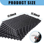 12” x 12” Drainage Interlocking Floor Mats 12 Pack for Outdoor and Indoor