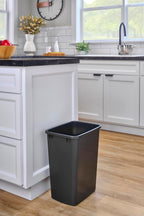Rev-A-Shelf 2-Pack 35 Quart Polymer Replacement Trash Bin, Recycle Waste Garbage Container for Kitchen Cabinet Pullouts, Black, RV-35-18-2 - Large Plastic Bins for Home and Office