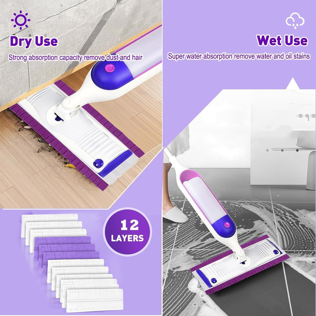 60 Pack Disposable Power Mop Pad Refills , Compatible with Swiffer Power Mop Refills, Thickened Multi-Surface Replacements for Swiffer Wet Pads Refill on All Finished Floors.