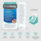 ScarAway Advanced Clear Silicone Scar Sheets, Medical Grade Silicone Strips (1.5" x 3") Scar Treatment and Prevention for Surgical, Burn, Body, Hypertrophic & Keloid Scar Treatment, 6 Clear Sheets