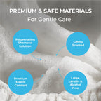 Scrubzz Shampoo Caps No Rinse for Elderly and Bedridden Patients, Rinse Free Shampoo Caps for Post Surgery and Hospital Stays, Waterless Hair Washing Shower Caps - Coconut Vanilla - 6 Pack