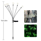 JJGoo Solar Garden Lights, New Upgraded 2 Pack Solar Swaying Starburst Light, Waterproof Fireworks Outdoor Lights, Yard Patio Pathway Decoration, Green