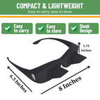 Evelots Laying Down Reading Glasses (2 Pack) - High Definition Lazy Bed Prism Spectacles for Bedside Reading and TV, Over Glasses Design, Unisex