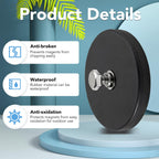 DIYMAG Rubber Coated Mounting Magnets 1/4in 120lbs 12pcs