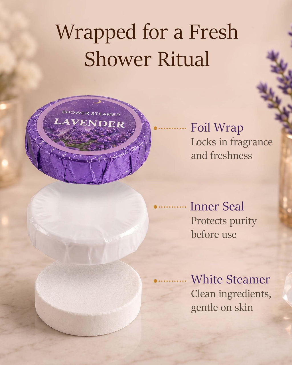 Shower Steamers Advent Calendar 2026 for Relaxation, 24 Spa Gifts for Women