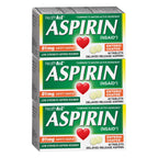 HealthA2Z® Aspirin 81 mg | Low Strength | Enteric Coated | Pain Relief | Reduces Minor Aches Muscle Pain & Cramps | Fever Reducer | Reduces Headache (40 Counts (Pack of 3))