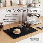 Tioncy 2 Pcs Bar Mat 18 X 12 Inch Black