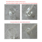 Cadbibe 7ml Clear Glass Vials with Screw Caps and Plastic Stoppers, 2 Dram Transparent Small Liquid Sample Vial, Leak-Proof Vial, 50PCS