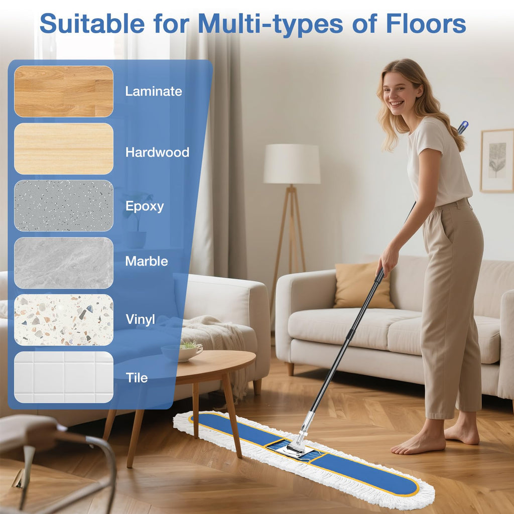 CLDREAM 48" Large Commercial Industrial Dust Mop for Floor Cleaning