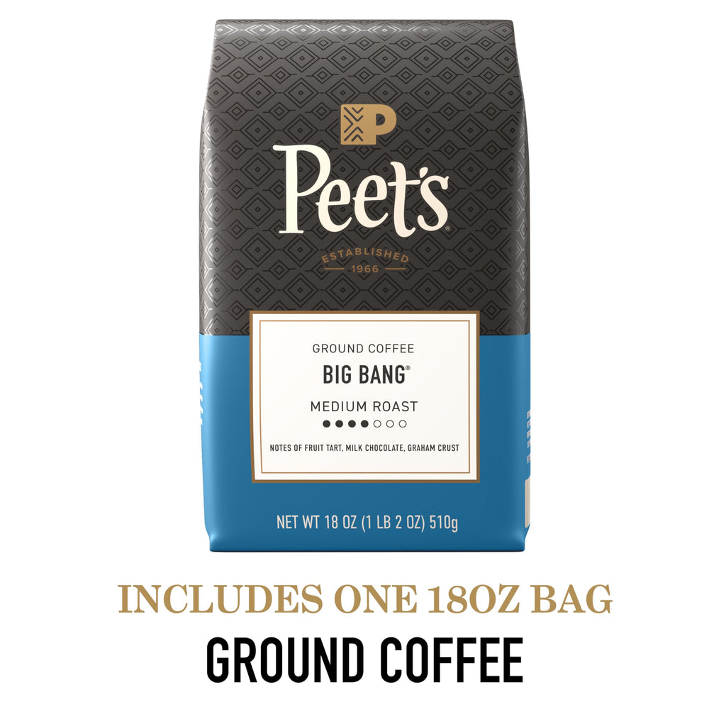 Peet's Coffee Ground Coffee Medium Roast, Big Bang, 18 Ounces