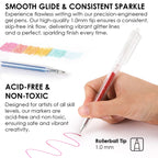 Grabie 18 Color Glitter Gel Pens, Retractable Sparkle Art Pens