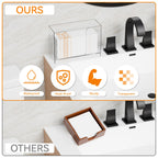 Cq Acrylic Wall Mount Multifold Paper Towel Dispenser & Box for Bathroom,Home -10.2x3.7x7.1 Inch - Clear Commercial Paper Towel Holder for Folded,Z Fold,C Fold,Trifold,Napkin,Hand Paper Towel