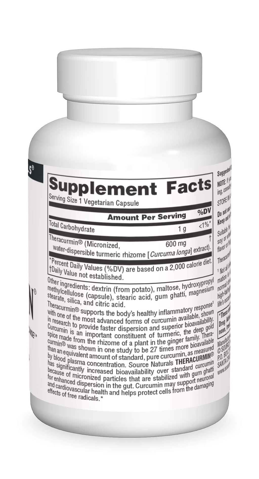 Source Naturals Theracurmin, Supports Healthy Inflammatory Response*, 600 mg - 30 Vegetarian Capsules