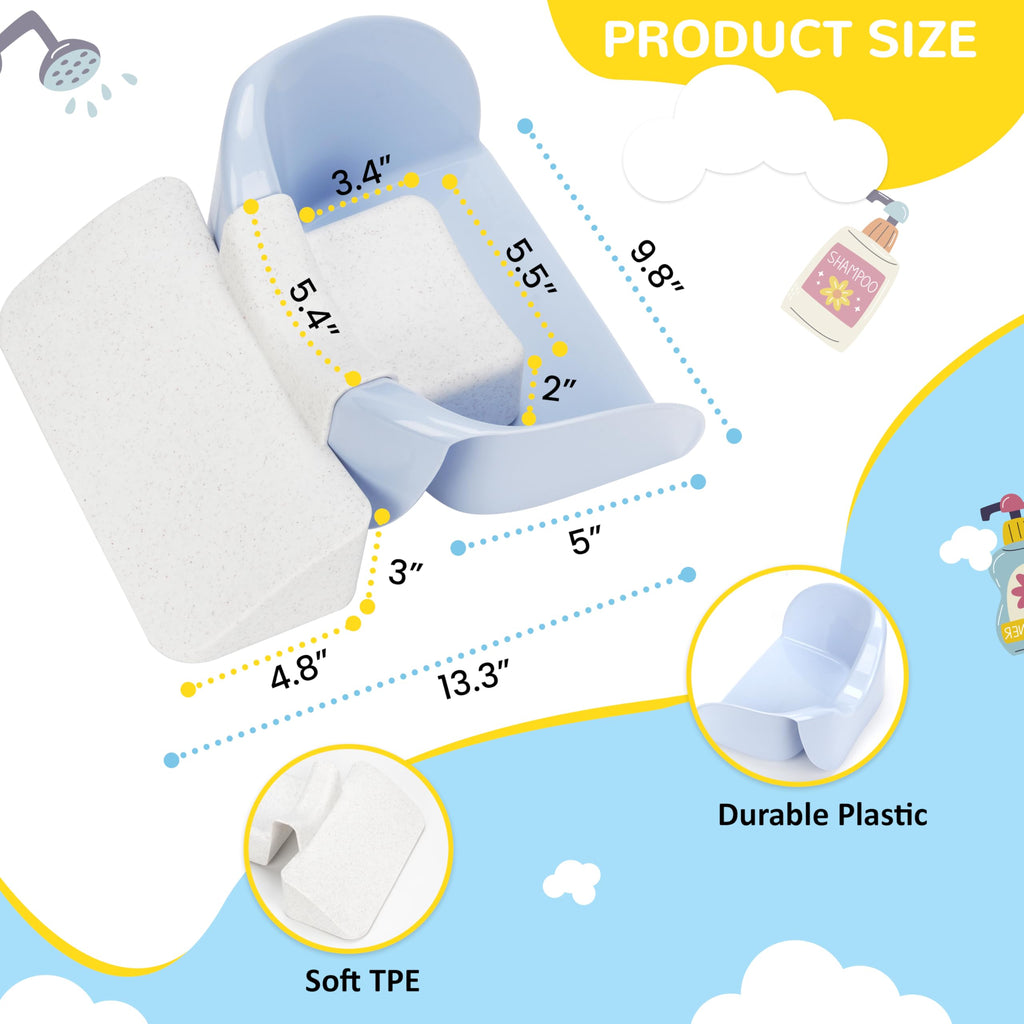 FANTOVO Hair Washing Station for Kids, Portable Hair Washing Basin with Ergonomic Neck Support for Home Sink, Tear-Free Shampoo Bowl for Kids & Toddlers