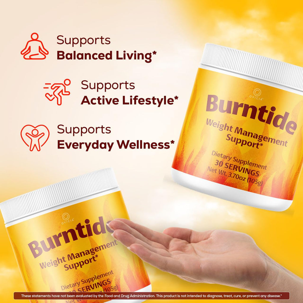 Burntide Powder - Official Burn Tide Advanced Premium Formula with All Natural Ingredients Maximum Strength Vitamins Support for Wellness & Overall Health Reviews, 60 Servings for 1 Month