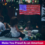 Super Large Size American Flag Lights, July 4th Patriotic Lights