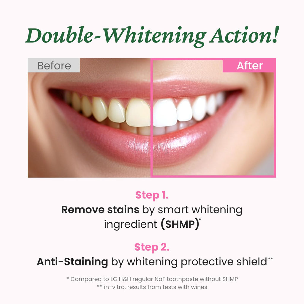EUTHYMOL Whitening Toothpaste (3.7fl oz*2, Pack of 2) - Stain Removal in 2 Weeks, Long-Lasting Freshness for Sensitive Gum & Teeth. Bad Breath, Cavity Prevention. Recyclable Aluminum Tube