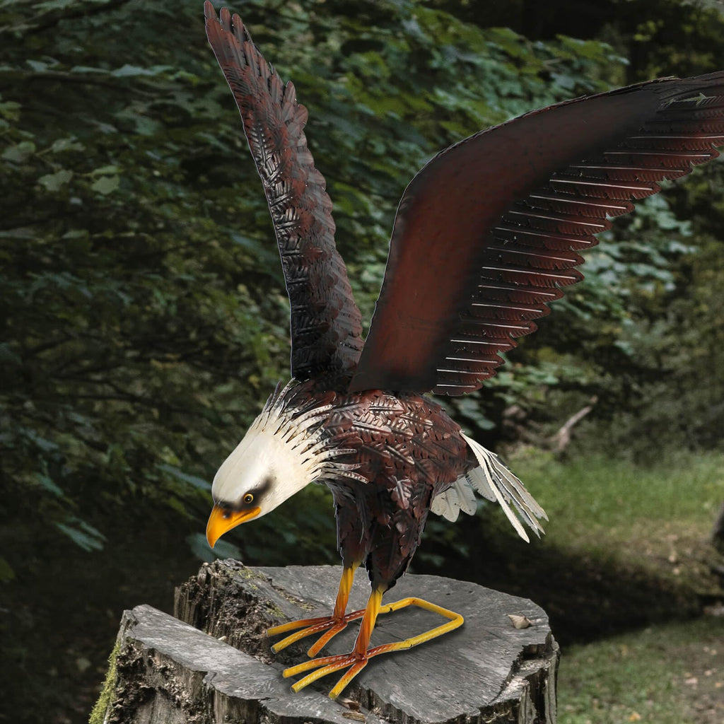 Kircust Bald Eagle Garden Sculpture & Statue, 40.6-Inch Wide
