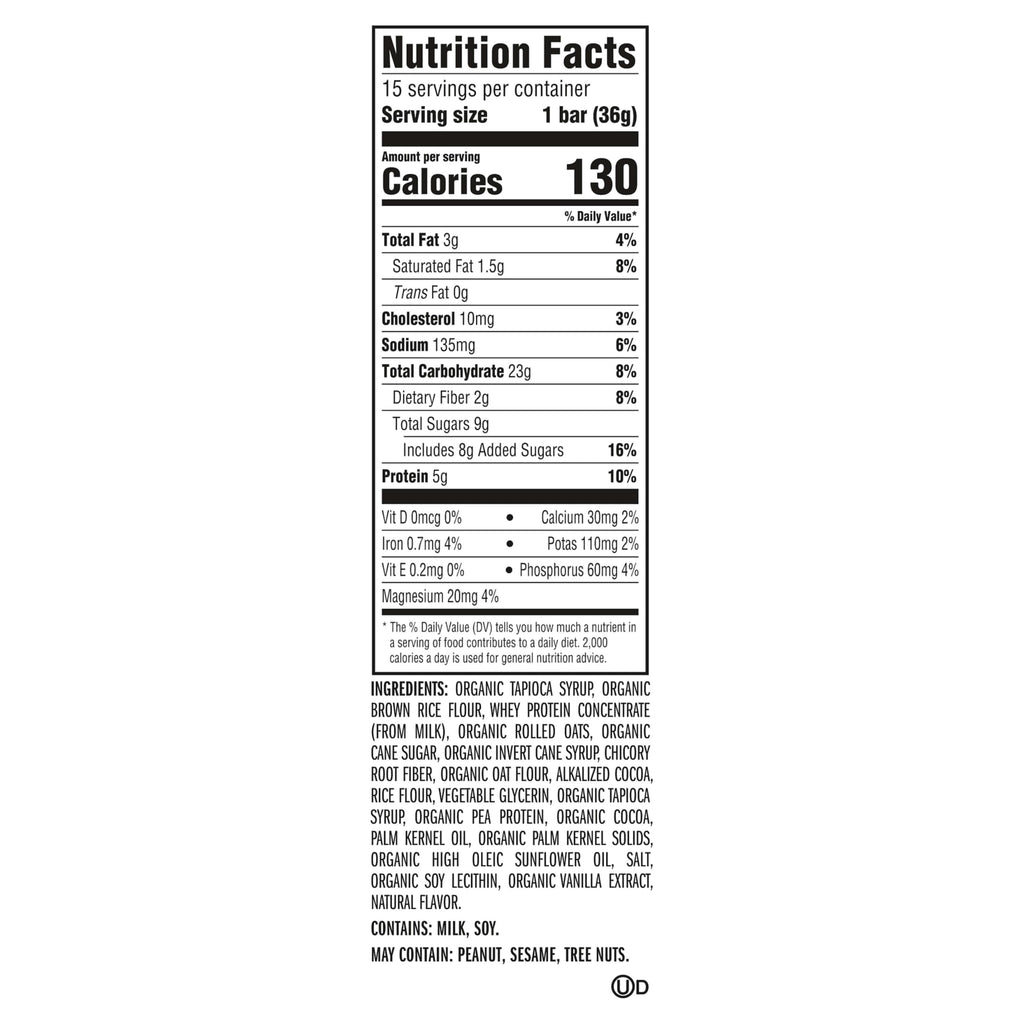 Zbar Protein - Chocolate Flavored Mint - Crispy Snack Bars - Made with Organic Oats - Non-GMO - 5g Protein - Gluten Free Protein Bars (15 Pack)