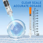 U-100 1cc 29g 1/2 Inch Syringe, Individually Packed, Pack 100.