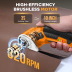 Cordless Electric Scissors: 4V Rechargeable Rotary Cardboard Cutter, 3000mAh Battery, with LED Light & Safety Lock, 2 Blades, Electric Box Cutter for Fabric Carpet Carton Plastic Leather Cloth(Yellow)