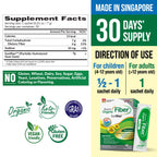 LABO Nutrition Bioactive Organic Fiber – Sunfiber PHGG Soluble Prebiotic Fiber - Digestive Regularity & Gut Health – Partially Hydrolyzed Guar Gum, Low FODMAP, Unflavored, Vegan, Non-GMO, 30 Sachetsx3