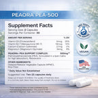 PEAORA PEA-500 - Support for Bladder, & Pelvic Discomfort | For Women & Men | Made in the USA | High-Absorption Palmitoylethanolamide & Resveratrol