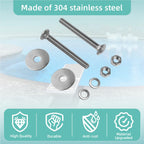 NOVINO Diving Board Bolts Kit Replacement for 6ft/8ft/10ft S.R.Smith Pool Diving Board with Two Hole Residential,Includes Bolts/Washers/Nuts,67-209-911-SS