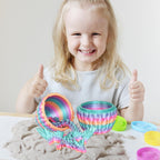 Mydhall 3D Printed Flying Dragon Egg with Articulated Dragon Inside – Toys&Gifts for Kids,Home Decor,Creative Ornaments,Birthday,Easter (Rainbow,Medium)