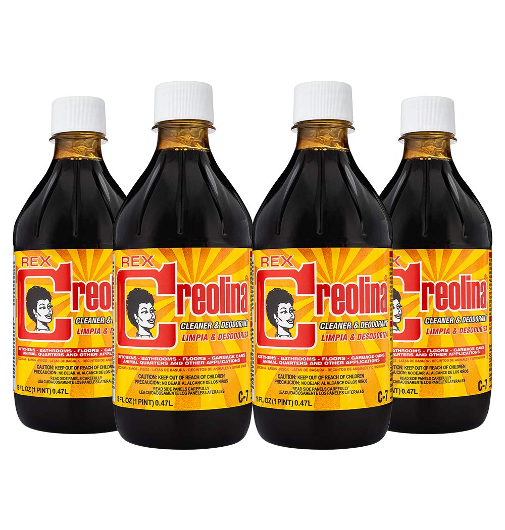 Rex Creolina Multi Purpose Cleaner Concentrate | All Purpose Cleaner Used as Bathroom Cleaner, Floor Cleaner, Garbage Disposal Cleaner, Kitchen Cleaner (4 Pack)