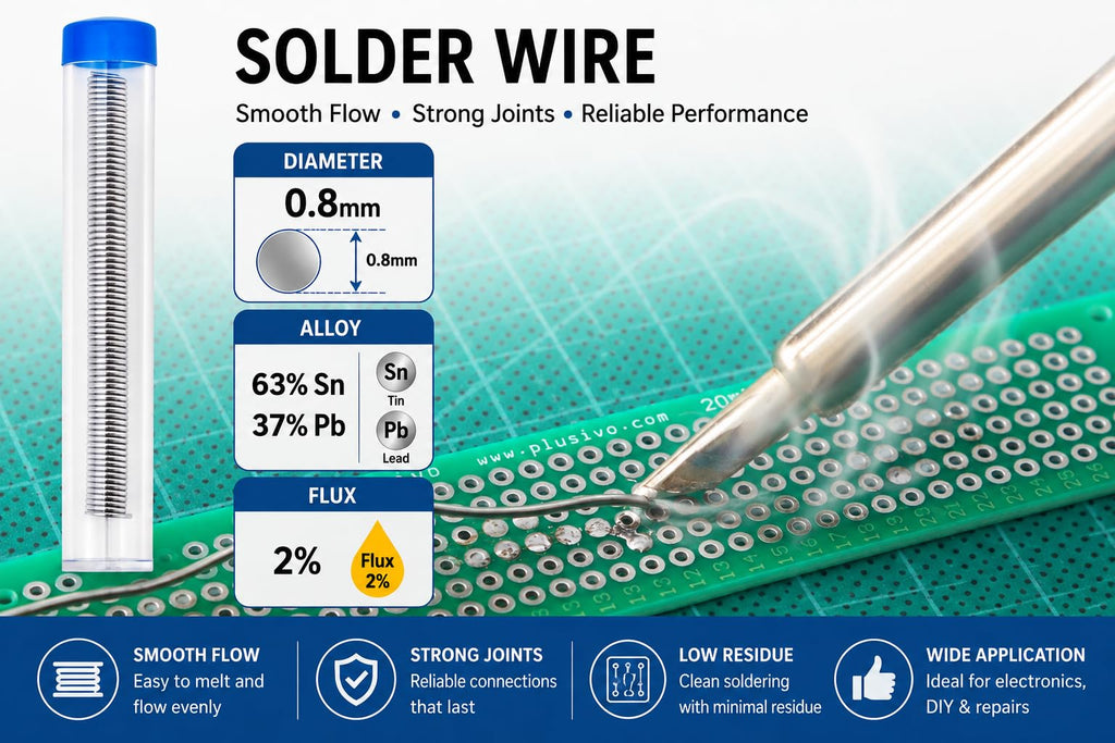 Soldering Iron Kit, 60W Adjustable Temperature 5-in-1 Solder Wire, Stand, Sponge, Rosin Paste Flux, Fast Heating Desoldering Tool for Electronics Repair Hobby DIY 120 V US Plug
